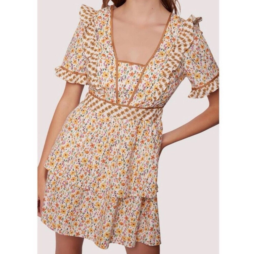 Lost + Wander Women's Spring Sunrise Mini Dress Cotton Dress Women's Size Small